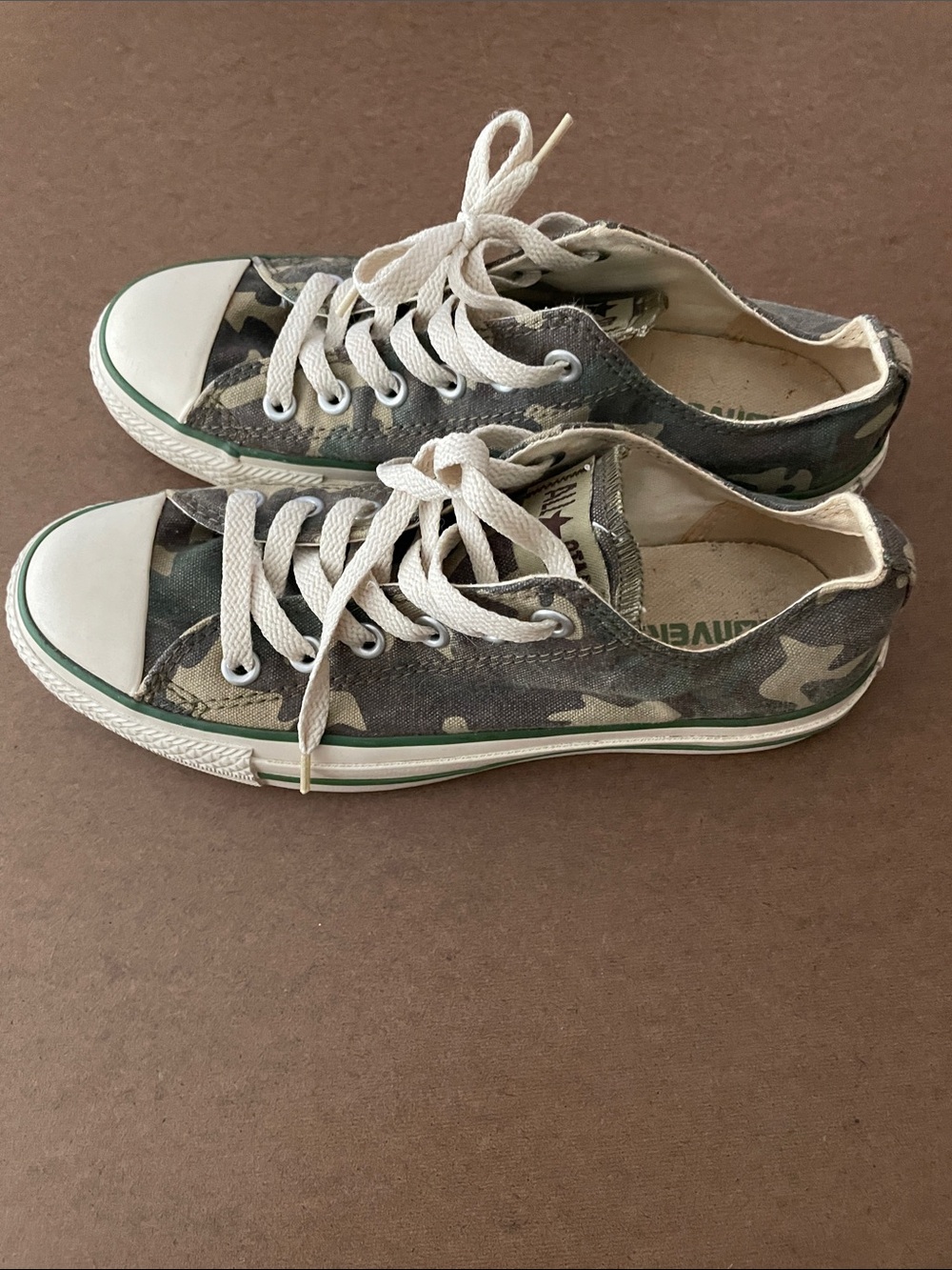 Converse All-Star Camo Low Top Sneakers - Green/Beige - Picture 2 of 6